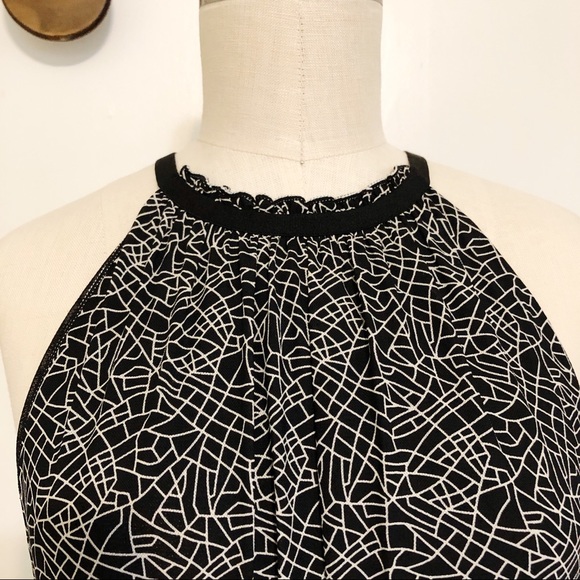 Max Studio Black/White Patterned Midi Dress - Picture 2 of 7